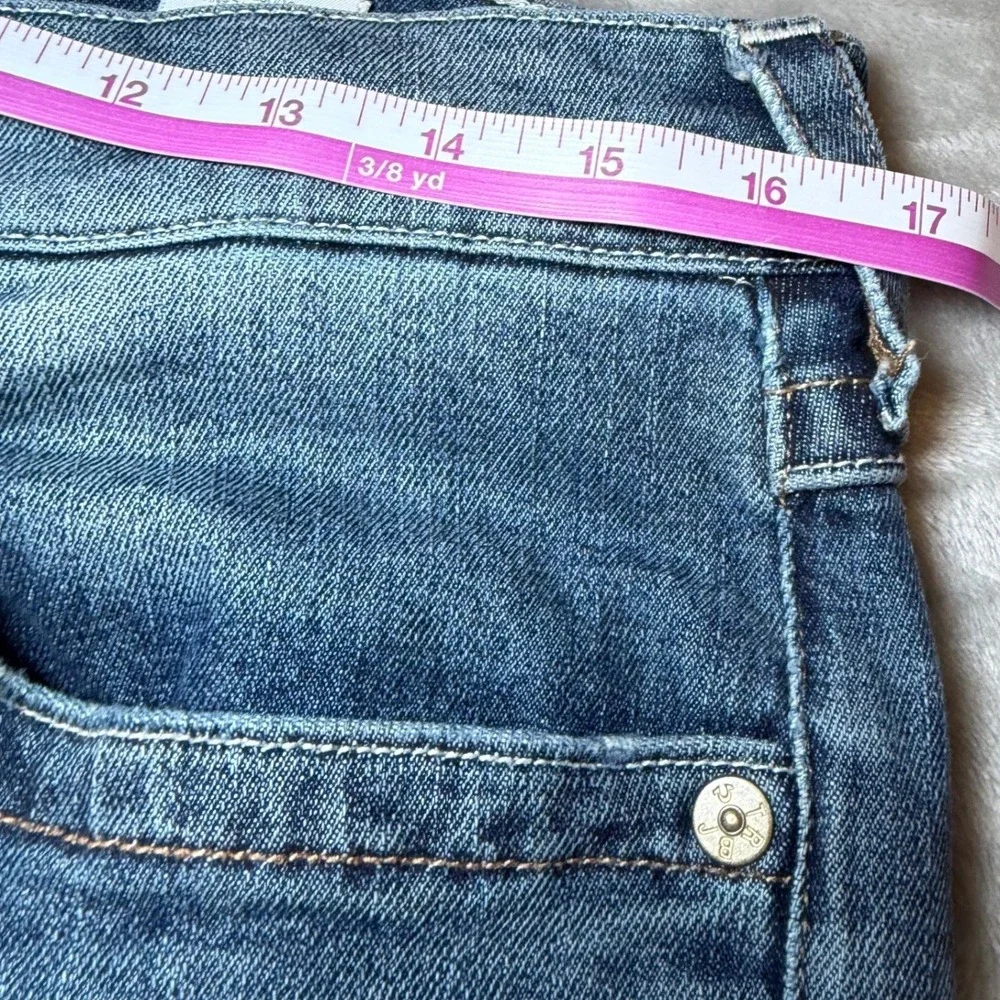 True Religion Mens Size 32 Ricky Relaxed Straight Jeans Distressed Flap Pockets
